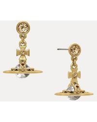 Vivienne Westwood - New Petite Orb Earrings Swarovski Crystals - Lyst