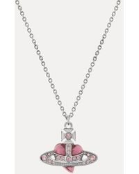 Vivienne Westwood - New Diamante Heart Pendant Necklace - Lyst