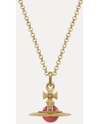 Vivienne Westwood - New Tiny Orb Pendant Necklace Cubic Zirconia - Lyst