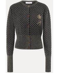Vivienne Westwood - Checkmate Cardigan Alpaca Cotton Blend - Lyst