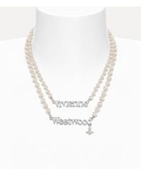 Vivienne Westwood - Amelia Necklace Glass Pearls - Lyst