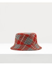 Vivienne Westwood - Bucket Hat Harris Tweed Tartan Red S Unisex - Lyst