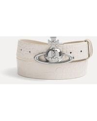 Vivienne Westwood - Orb Buckle Belt Emboss Croc Leather - Lyst