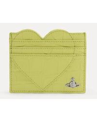 Vivienne Westwood - Heart Card Holder Emboss Croc Leather - Lyst