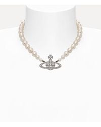 Vivienne Westwood - One Row Bas Relief Pearl Choker - Lyst