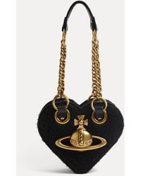Vivienne Westwood - Juliet Heart Chain Bag Mohair-Effect - Lyst