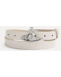 Vivienne Westwood - Small Orb Buckle Belt Emboss Croc Leather - Lyst