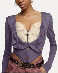 Vivienne Westwood - Bea Corset Cardigan Merino Wool Silk - Lyst