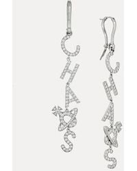 Vivienne Westwood - Chaos Large Earrings Cubic Zirconia - Lyst