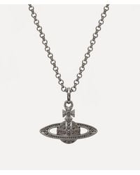 Vivienne Westwood - Mini Bas Relief Pendant Necklace Topaz Crystals - Lyst