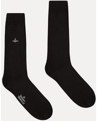 Vivienne Westwood - Uni Colour Plain Socks Cotton - Lyst