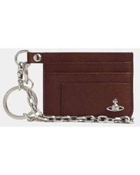 Vivienne Westwood - Flat Chain Card Holder Supple Leather - Lyst