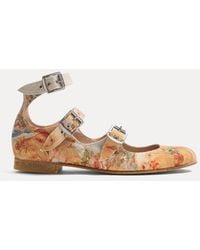 Vivienne Westwood - Roman Three Strap Sandal Printed Canvas - Lyst