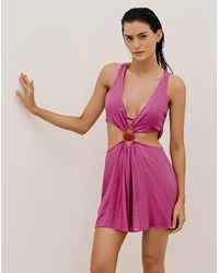 ViX - Rita Short Cover Up (final Sale)- Bubblegum - Lyst