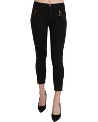 Slacks and Chinos Full-length trousers Plein Sud Flared Leather Trousers in Black Womens Clothing Trousers 