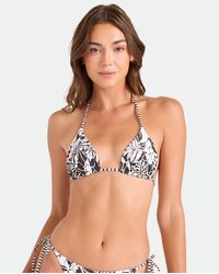 Volcom - Hibiscus Diamond Reversible Triangle Top - Lyst
