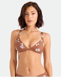 Volcom - Coco Retro Bloom Banded Triangle Top - Lyst