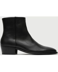 Walk London - Hoxton Zip Up Cuban Heel Boot - Lyst