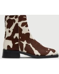 Walk London - Abbey Zip Up Cuban Heel Boot - Lyst