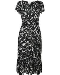 wallis black spot dress