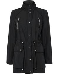 Wallis Black Funnel Neck Coat