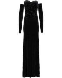 Amazuìn - Julien Velvet Dress Dresses Black - Lyst