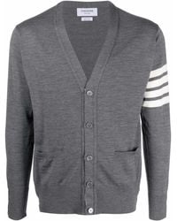 Thom Browne - Cardigan Con Intarsio 4Bar - Lyst