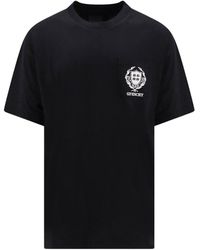 Givenchy - T-shirt in cotone con logo Crest ricamato - Lyst