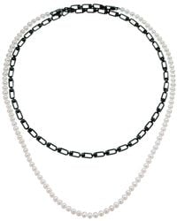 Eera - Eera 'reine' Double Necklace With Pearls - Lyst