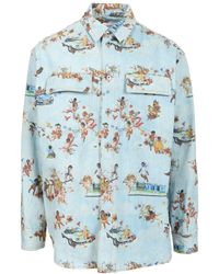 Off-White c/o Virgil Abloh - Fresco Print Denim Shirt - Lyst
