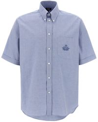 Fendi - Crest Camicie Celeste-Uomo - Lyst