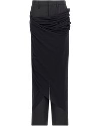 Jean Paul Gaultier - Wool Pantaloni Nero-Donna - Lyst