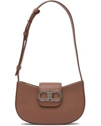 Ferragamo - Borse A Spalla E Tracolla Marrone-Donna - Lyst