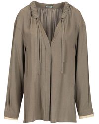 DURAZZI MILANO - Charcoal Blouse Shirts - Lyst