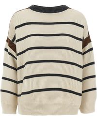 Brunello Cucinelli - Maglione Con Dettaglio Monili - Lyst