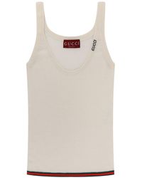 Gucci - Ribbed Silk And Cashmere Tank Top - Lyst