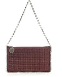 Stella McCartney - Falabella" Clutch With Hotfix Crystals Shoulder Bags Bordeaux - Lyst