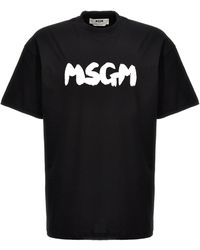 MSGM - T Shirt Nero - Lyst