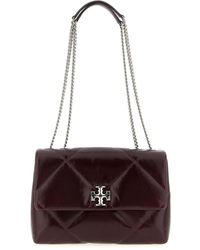 Tory Burch - Kira Diamond Borse A Spalla E Tracolla Bordeaux-Donna - Lyst