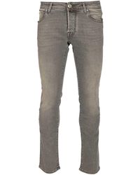 Jacob Cohen - 5 Pkt Super Slim Fit Nick Slim V1 10,5 Oz Grigio Medio Salpa Moro Jeans-Uomo - Lyst