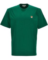Maison Kitsuné - Fox Head T Shirt Verde - Lyst
