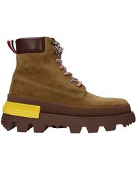 Moncler Egide Suede And Nylon Boots in Black for Men | Lyst