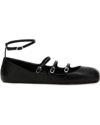 Alexander McQueen - Leather Ballet Flats Straps Flat Shoes - Lyst