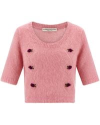 Alessandra Rich - 'Carded Mohair' Sweater - Lyst