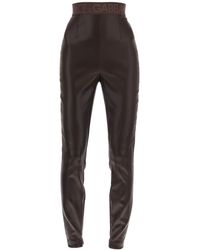 Dolce & Gabbana - Coated Look Stretch Satin Leggings - Lyst