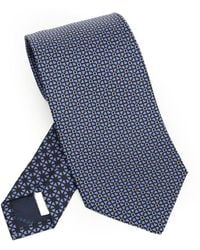 Ferragamo - Silk Tie With Gancini And Hearts Print Ties And Bow Ties - Lyst