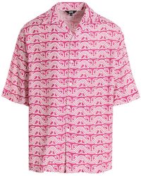 Gcds - 'Waved Logo' Camicie Fucsia - Lyst