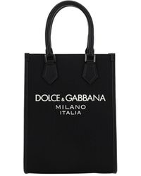 Dolce & Gabbana - Dolce&Gabbana Small Nylon Bag With Logo - Lyst