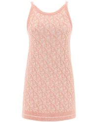 Palm Angels - Monogram Knitted Mini Dress - Lyst