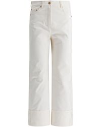 Max Mara - Trousers Bianco-Donna - Lyst
